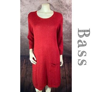 Bass Red Long Sleeve Dress